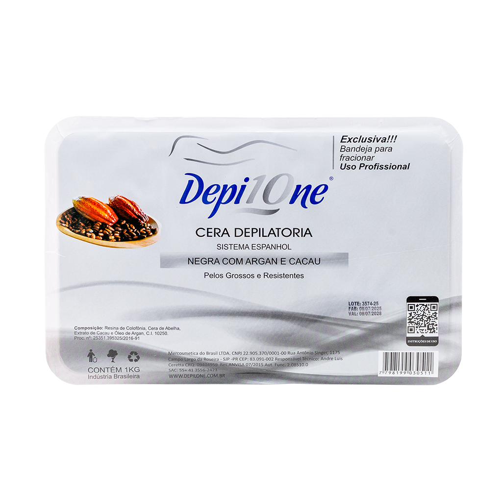 Cera Depilatória Negra com Argan e Cacau 1kg