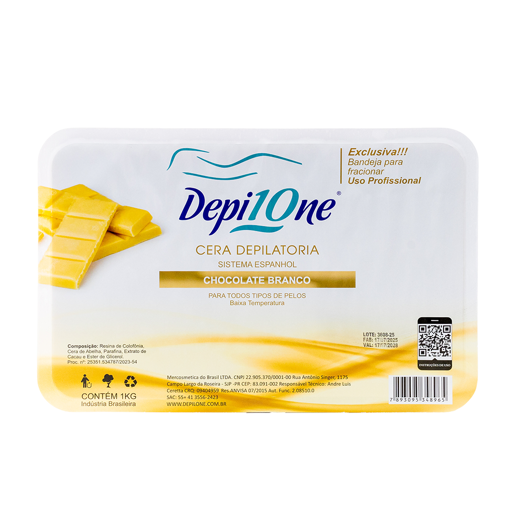 Cera Depilatória Chocolate Branco 1kg
