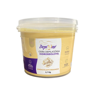 Cera Depilatória Hidrossolúvel Chocolate Branco DepiOne 2,7Kg