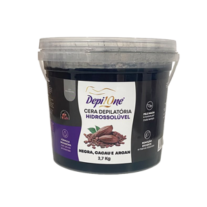 Cera Hidrossolúvel Negra, Cacau e Argan DepiOne 2,7 kg