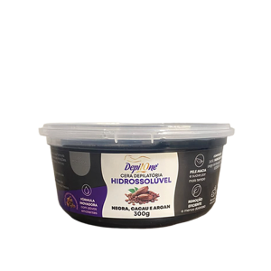 Cera Depilatória Hidrossolúvel Negra, Cacau e Argan DepiOne 300g